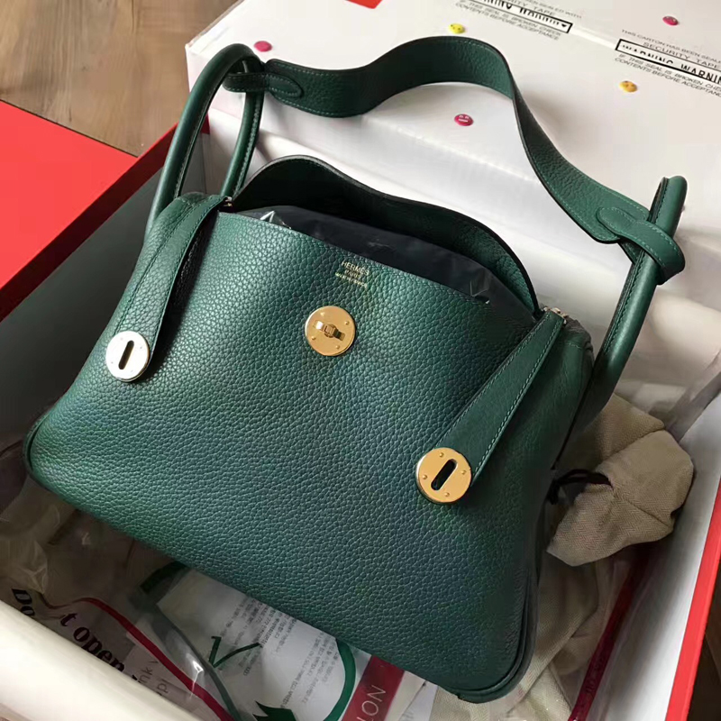 愛馬仕Hermes Lindy系列 純手工定制版 30cm TOGO皮 Z6孔雀綠