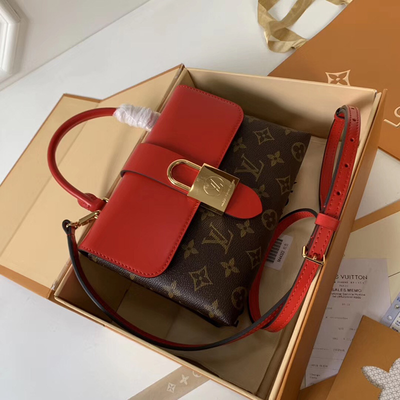 M44322 LV Locky BB 手袋 LV女包 LV掛鎖包 LV手提包 LV單肩包 紅色