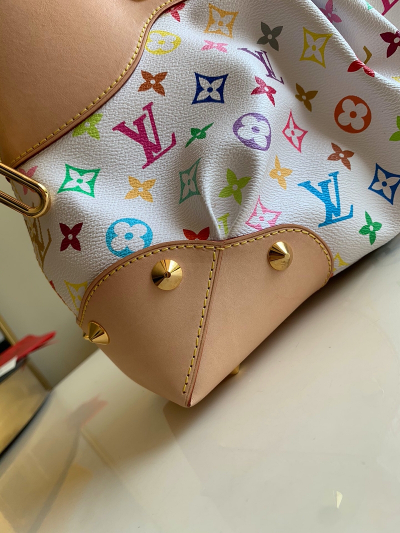 M40255 LV Monogram Multicolore系列JUDY MM手拎單肩包 白彩中號