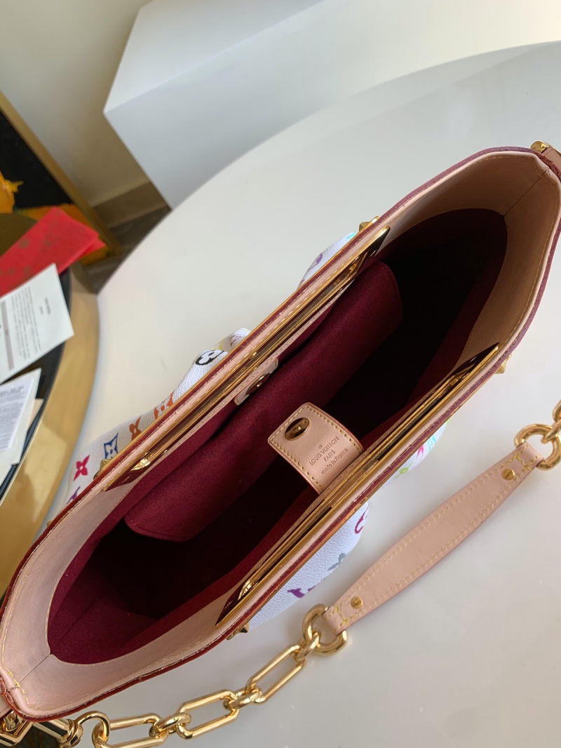 M40255 LV Monogram Multicolore系列JUDY MM手拎單肩包 白彩中號