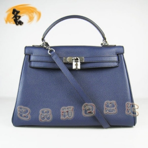 6108 Hermes���ǿ� �r(sh��)����֦�y����� ���{(l��n)ɫ б��� Ůʿ Hermes Kelly �P���