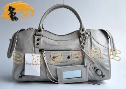 084328 ��AţƤ�r�����eŮʿ����� BALENCIAGA �������ҙC܇�� �Ұ�ɫŮ��