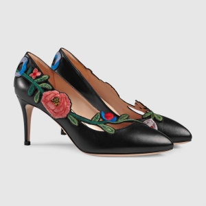 475084 GUCCI ���ʹ��C Ƥ�� ���^�и� �\��Ь ��ɫ