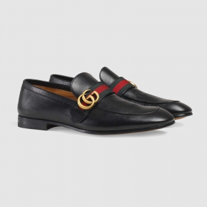 428609 GUCCI GG �����b� ��Ƥƽ����Ь ����Ь ��ɫ