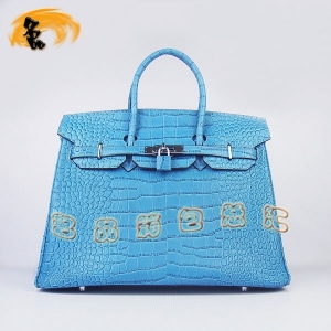6089 HermesŮ�� ����� Hermes Birkin �K��� �{�~�y(35cm) С��y �{ɫ�y��
