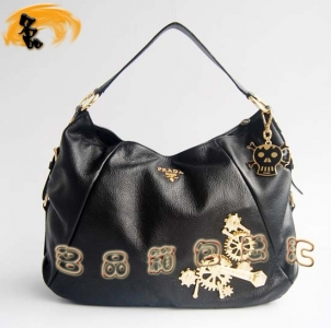 69526 Prada���¿� �����_(d��)�r��Ůʿ�μ�� Prada�M(j��n)��ţƤŮ�� ���t�b� ��ɫ