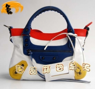 084331 ��������Ů�� �¿�ƴɫ�^��ţƤŮʿ�C(j��)܇(ch��)�� Balenciaga����� �μ�� ��ɫ