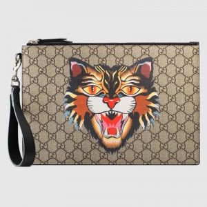 473904 ���Y�X�� Gucci�а� Gucci�L���X�A Gucci�X�� Supreme�߼����췫�� ؈ӡ�� ��ľɫ