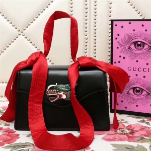 466405 GUCCI ���^ ��Ƥ �I������ �p�����Y б������� ��ɫ