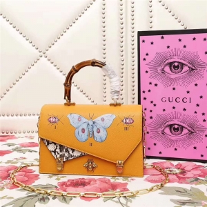 488715 Gucci ottilia 2017�ﶬϵ�� ײɫ��Ƥ ���xӡ�� ����� ��ɫ