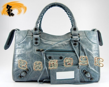 084332  Balenciaga�C(j��)܇�� �������҆μ�� �M(j��n)��ţƤ��(j��ng)��r(sh��)��Ů�� ����� ���{(l��n)ɫ