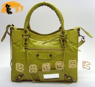 084616  Balenciaga�C(j��)܇�� �������҆μ�� �M(j��n)��ţƤ��(j��ng)��r(sh��)��Ů�� ����� �\�Gɫ