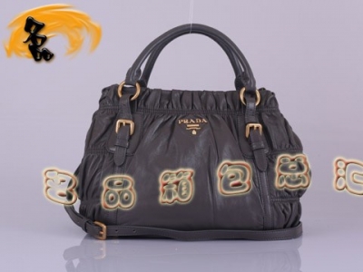 BN1791 �����_���¿��ް���Ƥ�r��Ůʿ���e�� Prada����� Pradaб��� ��ɫ