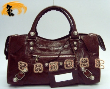 173082A  Balenciaga�μ�� �M��ţƤ����r��Ů�� ������������� ���ɫ