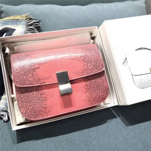 CELINE ِ�� 17���ﶬ CLASSIC BOX ����Ƥ ��̖ Ůʿ�μ�� ��ɫ