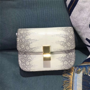 CELINE ِ�� 17���ﶬ CLASSIC BOX ����Ƥ ��̖ Ůʿ�μ�� ��ɫ