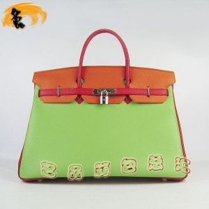 6099 Hermes Birkin �K��� Hermes��֦�y 40cm ����� ���R�˼t�ȾG��ɫƴ�� �y��