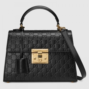 453188 Padlock ϵ�� Gucci Signature Ƥ�� ����� ��ɫ