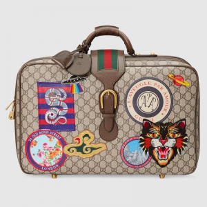 424501 Gucci Courrierϵ�� GG Supreme�߼����췫�� ������ ��ľɫ