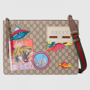 474083 Gucci Courrierϵ�� GG Supreme�߼���ܛ���췫�� �]��� ��ľɫ
