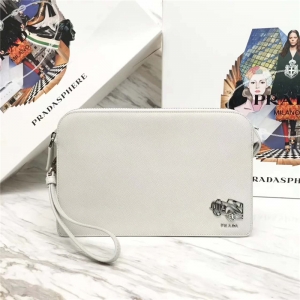 2VF056 Prada�����_(d��) �¿�܇�� ԭ�SƤ ��ʿ ���ð� ��ɫ