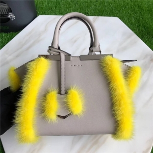 8771 FENDI �ҵ�  minl3JouRS �r�п� ��ܛСţƤ ��ë�������� ��ɫ