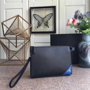 2VE009V Prada�����_(d��) ʮ�ּyţƤ ��� ���w���ð� �{(l��n)ɫ�ǇO