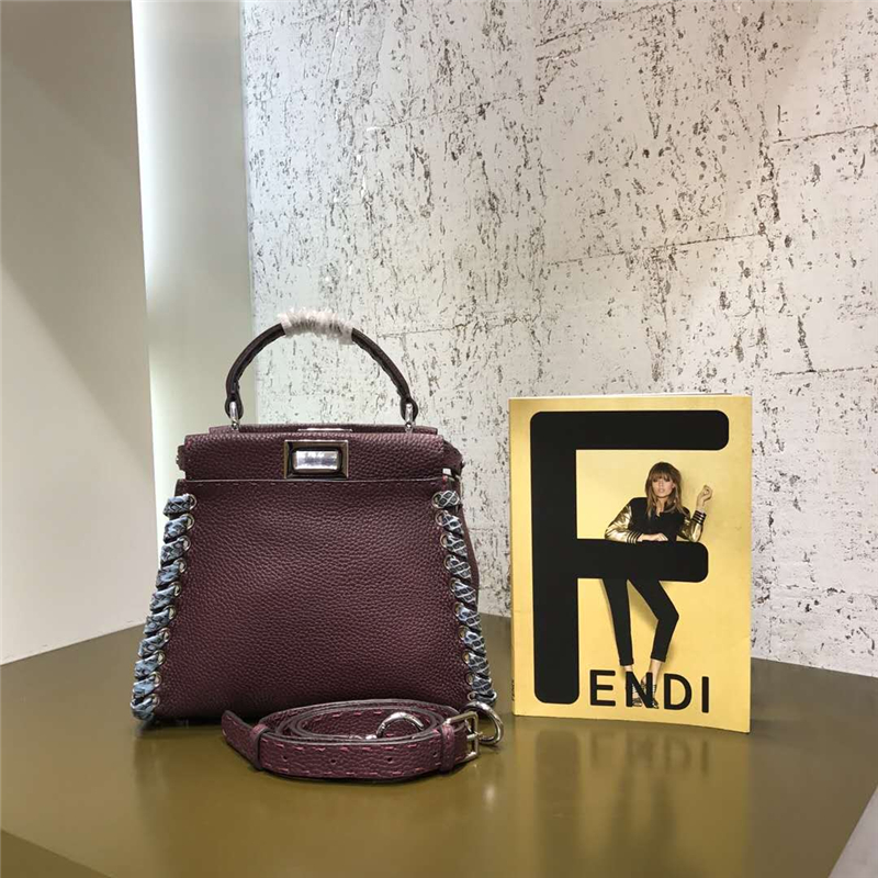 3105S FENDI�ҵ� MINI ߅����Ƥ�����b� ��֦�yţƤ����� ��ɫ