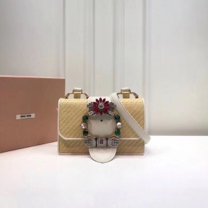 5BH609 MIUMIU�����¿� ��ˮ������ �ݾ�Ƥ�� ���w�ִ� ��ɫ