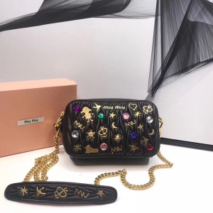 5BH118 MIUMIU�����¿� �ް�С��Ƥ �N���N� ���C�� ��ɫ