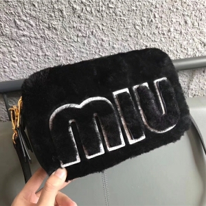 5BH084 MIUMIU���� Big logo ���ë �p��� �ְ�б��� ��ɫ