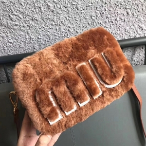 5BH084 MIUMIU���� Big logo ���ë �p��� �ְ�б��� ��ɫ