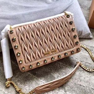 5BD109 MIUMIU �����¿� ˮ�@�b� �M(j��n)��С��Ƥ 朗l��� ����