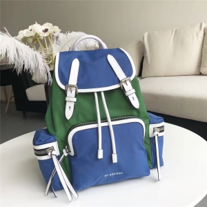 40765121 Burberry ��̖(h��o) The Rucksack ƴɫ����Ƥ�� ܊�ñ��� �{(l��n)�Gɫ