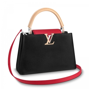 M51814 LV CAPUCINES PM ��̖�ִ� LVŮ�� TaurillonƤ�� LV�μ�б��� ��ɫ