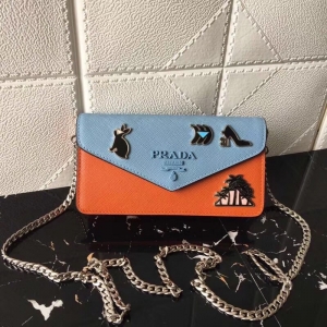 1DH044 Prada�¿� SaffianoƤ�� �����_б��� ƴɫ朗l�� ���{��ľ��ɫ