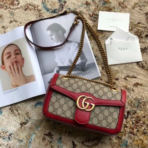 443497 GucciŮ�� Marmontϵ�� ���Y�μ�� �����pG PVC����Ƥ �tɫ