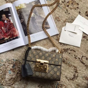 409487 Gucci�米�� Padlockϵ�� ����Ƥ�� �pG�۷�ӡ�� ���Y朗l�米�� ��ɫ
