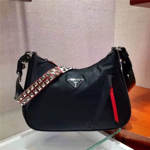1BC087 Prada Black Nylon Hobo�ִ� �Tᔼ玧 ���� �����_��� ��ɫ
