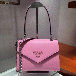 1BA186 Prada MonochromeŮ�� SaffianoƤ�� ���w �����_朗l�ִ� ��ɫ