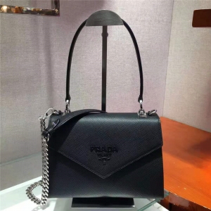 1BA186 Prada MonochromeŮ�� SaffianoƤ�� ���w �����_朗l�ִ� ��ɫ