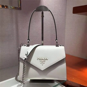 1BA186 Prada MonochromeŮ�� SaffianoƤ�� ���w �����_朗l�ִ� ��ɫ