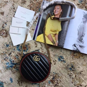 550154 Gucci�ִ� GG Marmont б�y�W�pƤ�� �A�� Gucci����米�� ��ɫ