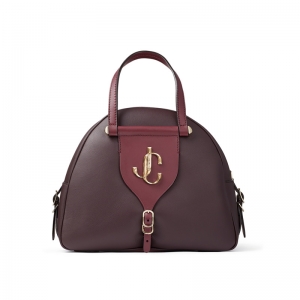 Jimmy Choo2019�ﶬϵ�� VARENNE BOWLING/S Ʒ��logo�b�����Ƽtɫ��Ƥƴֲ��Ƥ���g���