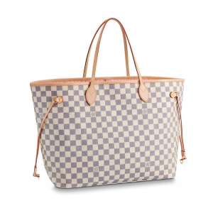 N41604 LV Neverfull ��̖(h��o)�ִ� Damier Azur �׸񷫲�Ů�� LVُ���