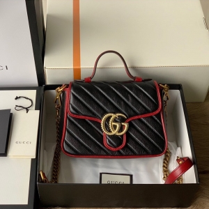 583571 Gucci GG Marmont ϵ����������� б�y�W�pƤ��Ů�� ��ɫ