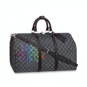 N40262 LV Keepall 50 ���д� Damier Graphite �������д� �tɫӡ��