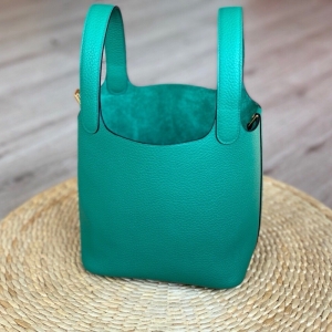 Hermes���R�˲˻@�� Hermes picotin18 ���R��ˮͰ�� TCƤ �Gɫ