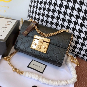 409487 Gucci Padlockϵ�� Signature ��Ƥ 朗l�米�� ��ɫ