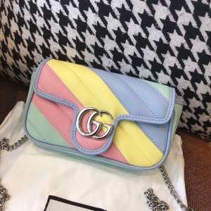 476433 Gucci GG Marmontϵ�нW�pƤ�ﳬ�����ִ� �R����ϵ��Ů�� ����ɫ
